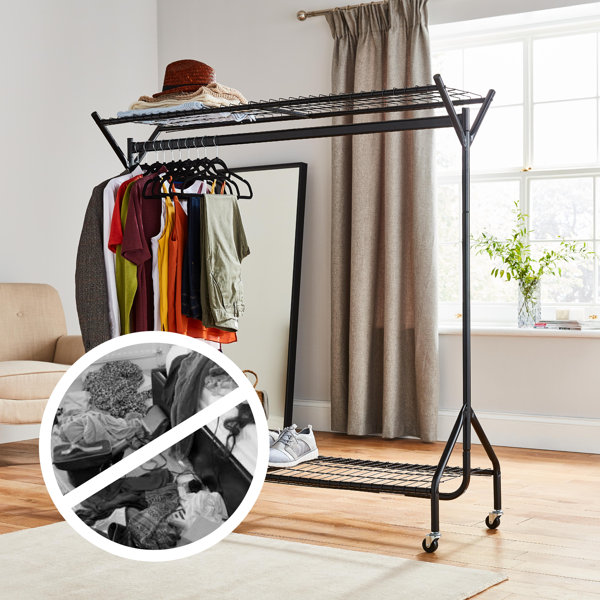 Symple Stuff 120Cm Rolling Clothes Racks & Reviews Wayfair.co.uk